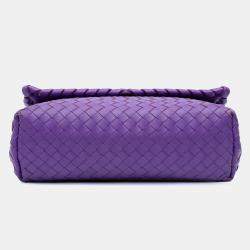 Bottega Veneta Purple Small Nappa Intrecciato Olimpia Shoulder Bag