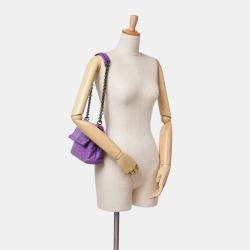 Bottega Veneta Purple Small Nappa Intrecciato Olimpia Shoulder Bag
