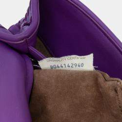 Bottega Veneta Purple Small Nappa Intrecciato Olimpia Shoulder Bag