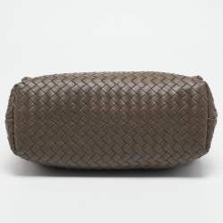 Pre Owned حقيبة كتف بوتيغا فينيتا أوليمبيا جلد انترشياتو أزرق فاتح متوسطة