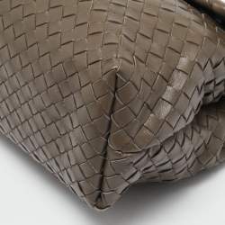 Pre Owned حقيبة كتف بوتيغا فينيتا أوليمبيا جلد انترشياتو أزرق فاتح متوسطة