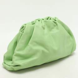 Bottega Veneta Green Leather Pouch Bag