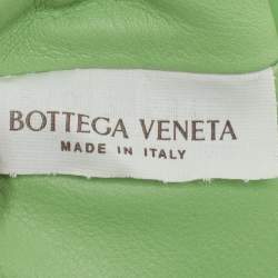 Bottega Veneta Green Leather Pouch Bag