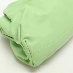 Bottega Veneta Green Leather Pouch Bag