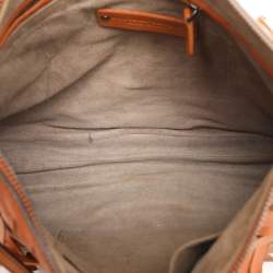 Pre Owned حقيبة كروس بوتيغا فينيتا جلد أنترشياتو تان بتفاصيل شراشيب