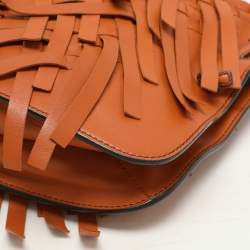 Pre Owned حقيبة كروس بوتيغا فينيتا جلد أنترشياتو تان بتفاصيل شراشيب