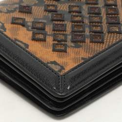 Pre Owned Bottega Veneta Brown/Black Karung Leather Montebello Shoulder Bag