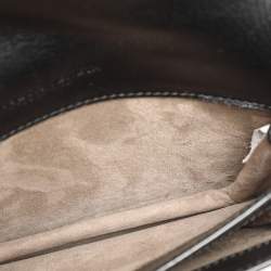 Pre Owned Bottega Veneta Brown/Black Karung Leather Montebello Shoulder Bag