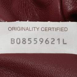 Bottega Veneta Burgundy Intrecciato Leather Teen Pouch Clutch