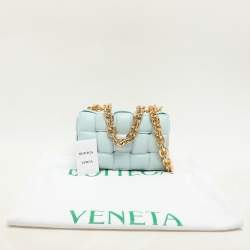 Bottega Veneta Blue Padded Intrecciato Leather Chain Cassette Shoulder Bag
