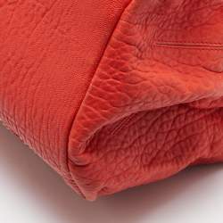 Bottega Veneta Red Intrecciato Pebbled Leather Medium Roma Tote