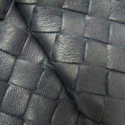 Bottega Veneta Navy Blue Intrecciato Leather Tote Bag
