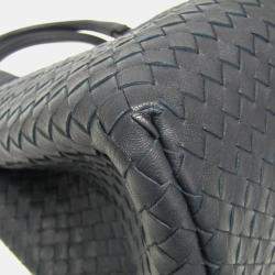 Bottega Veneta Navy Blue Intrecciato Leather Tote Bag
