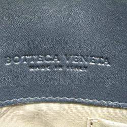Bottega Veneta Navy Blue Intrecciato Leather Tote Bag