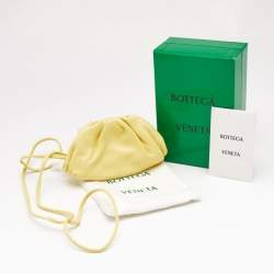 Bottega Veneta Yellow Leather Extra Mini The Pouch Bag