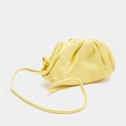 Bottega Veneta Yellow Leather Extra Mini The Pouch Bag