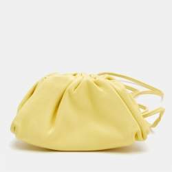 Bottega Veneta Yellow Leather Extra Mini The Pouch Bag