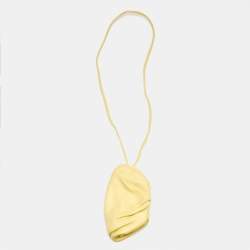 Bottega Veneta Yellow Leather Extra Mini The Pouch Bag