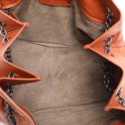 Pre Owned Bottega Veneta Multicolor Intrecciato Leather Floral Embroidered Shoulder Bag