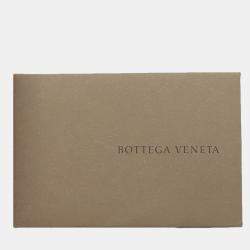Pre Owned Bottega Veneta Off-White Leather Intrecciato-Trim Top Handle Bag