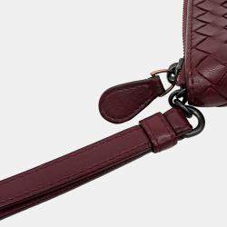 Bottega Veneta Red Leather and Mesh Clutch