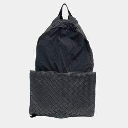 Bottega Veneta Black Fabric foldable backpack