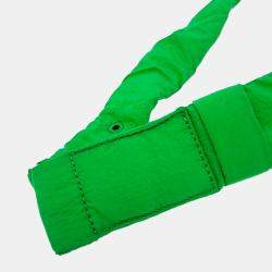 Bottega Veneta Green Fabric Candy Padded Tech Cassette Bag