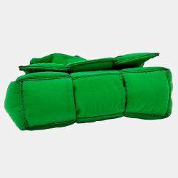 Bottega Veneta Green Fabric Candy Padded Tech Cassette Bag