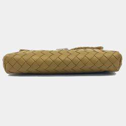 Bottega Veneta Brown Leather mesh clutch