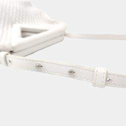 Bottega Veneta White Leather Point Bag
