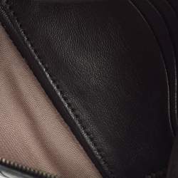 Pre Owned Bottega Veneta Black Intrecciato Leather Mini Flap Chain Crossbody Bag