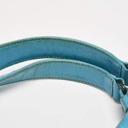 Pre Owned Bottega Veneta Blue Intrecciato Leather Small Campana Hobo