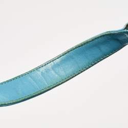 Pre Owned Bottega Veneta Blue Intrecciato Leather Small Campana Hobo