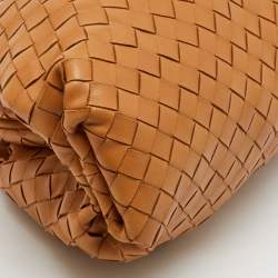 Bottega Veneta Brown Intrecciato Leather Pouch Clutch