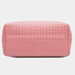 Bottega Veneta Pink Nappa Intrecciato Roma Satchel Small Bag