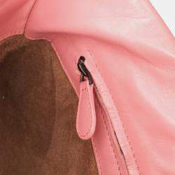 Bottega Veneta Pink Nappa Intrecciato Roma Satchel Small Bag