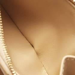 Bottega Veneta Beige Leather Intrecciato Cassette Zip Trifold Wallet