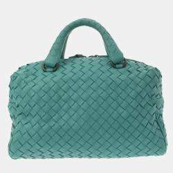 Bottega Veneta Blue Intrecciato Satchel
