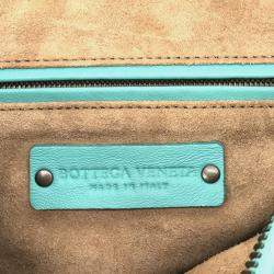 Bottega Veneta Blue Intrecciato Satchel