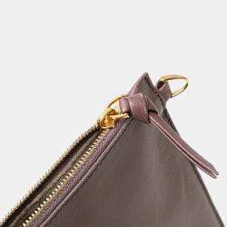 Pre Owned Bottega Veneta Purple Lambskin Intreccio Cabat Mini Tote