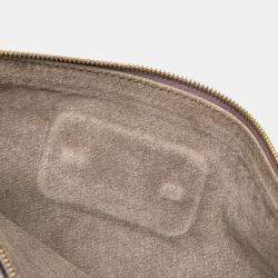 Pre Owned Bottega Veneta Purple Lambskin Intreccio Cabat Mini Tote