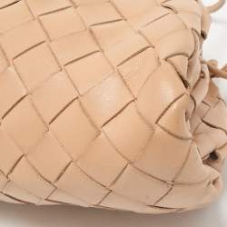 Bottega Veneta Beige Intrecciato Leather Mini The Pouch 