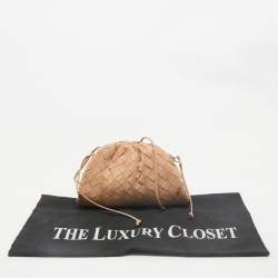 Bottega Veneta Beige Intrecciato Leather Mini The Pouch 