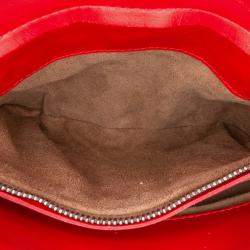 Bottega Veneta Red  Nappa Intrecciato Roma Mini Satchel