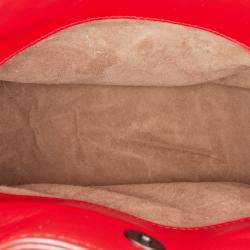 Bottega Veneta Red  Nappa Intrecciato Roma Mini Satchel