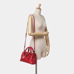 Bottega Veneta Red  Nappa Intrecciato Roma Mini Satchel