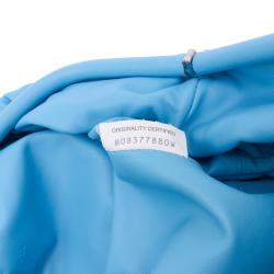 Bottega Veneta Blue Lambskin The Pouch