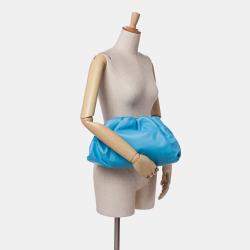 Bottega Veneta Blue Lambskin The Pouch