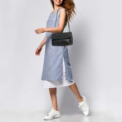 Bottega Veneta Black Intrecciato Leather Small Olimpia Shoulder Bag