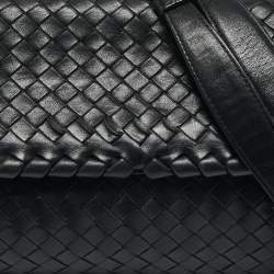 Bottega Veneta Black Intrecciato Leather Small Olimpia Shoulder Bag